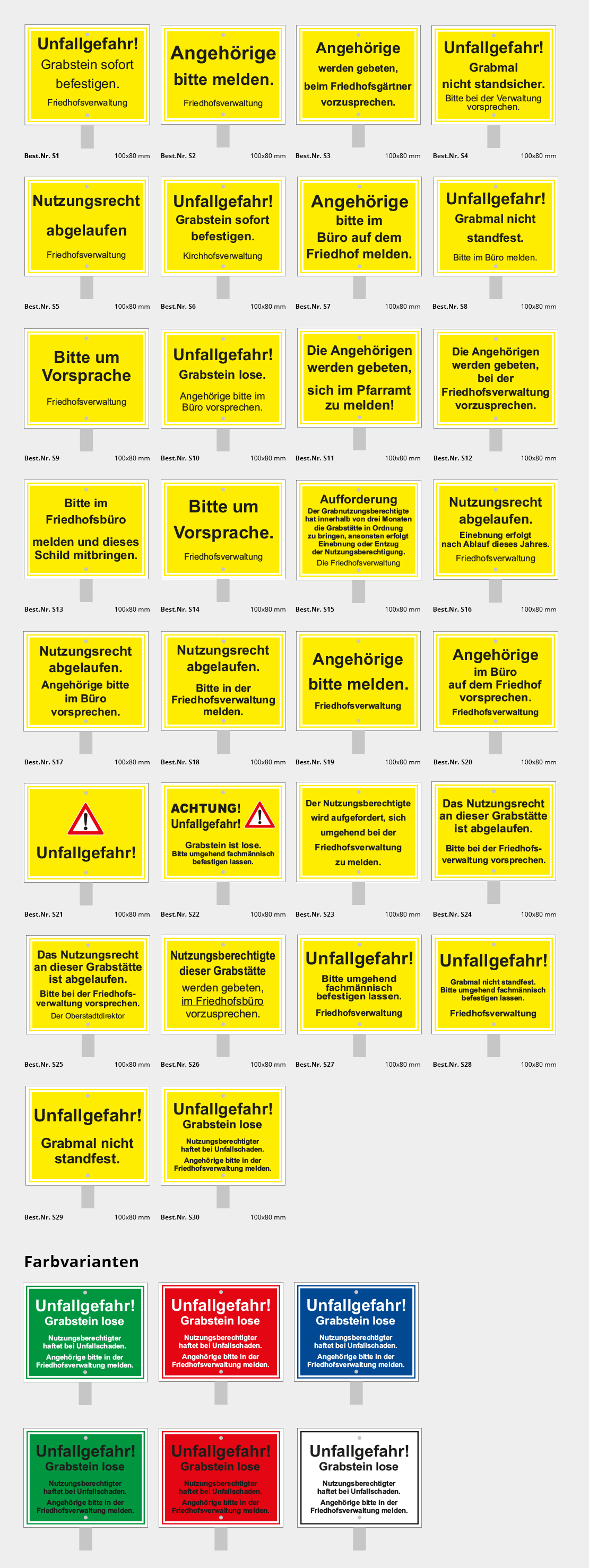 Homepage Hinweisschilder Angehoerige